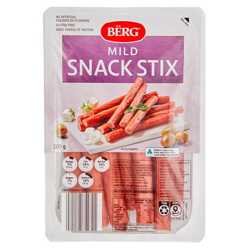 Snack Stix Mild 200g Product Image Front shot 01